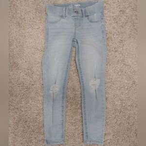 Set 2 Light Blue- white Denim Jeans wondernation and Garanimals Sz 5 yo